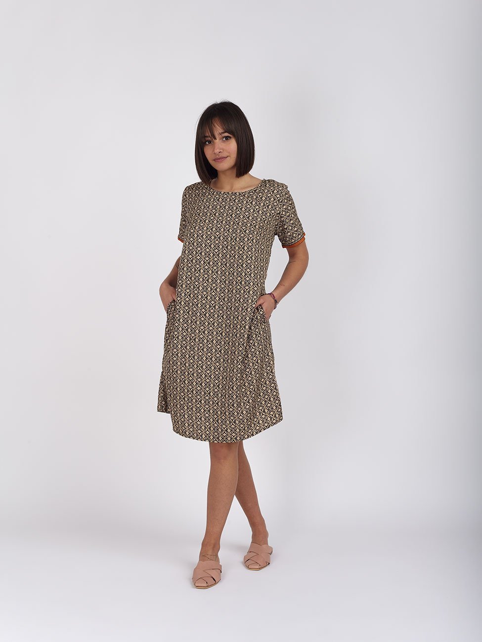 Vestito corto Seta Lilou - nero - Bijondo