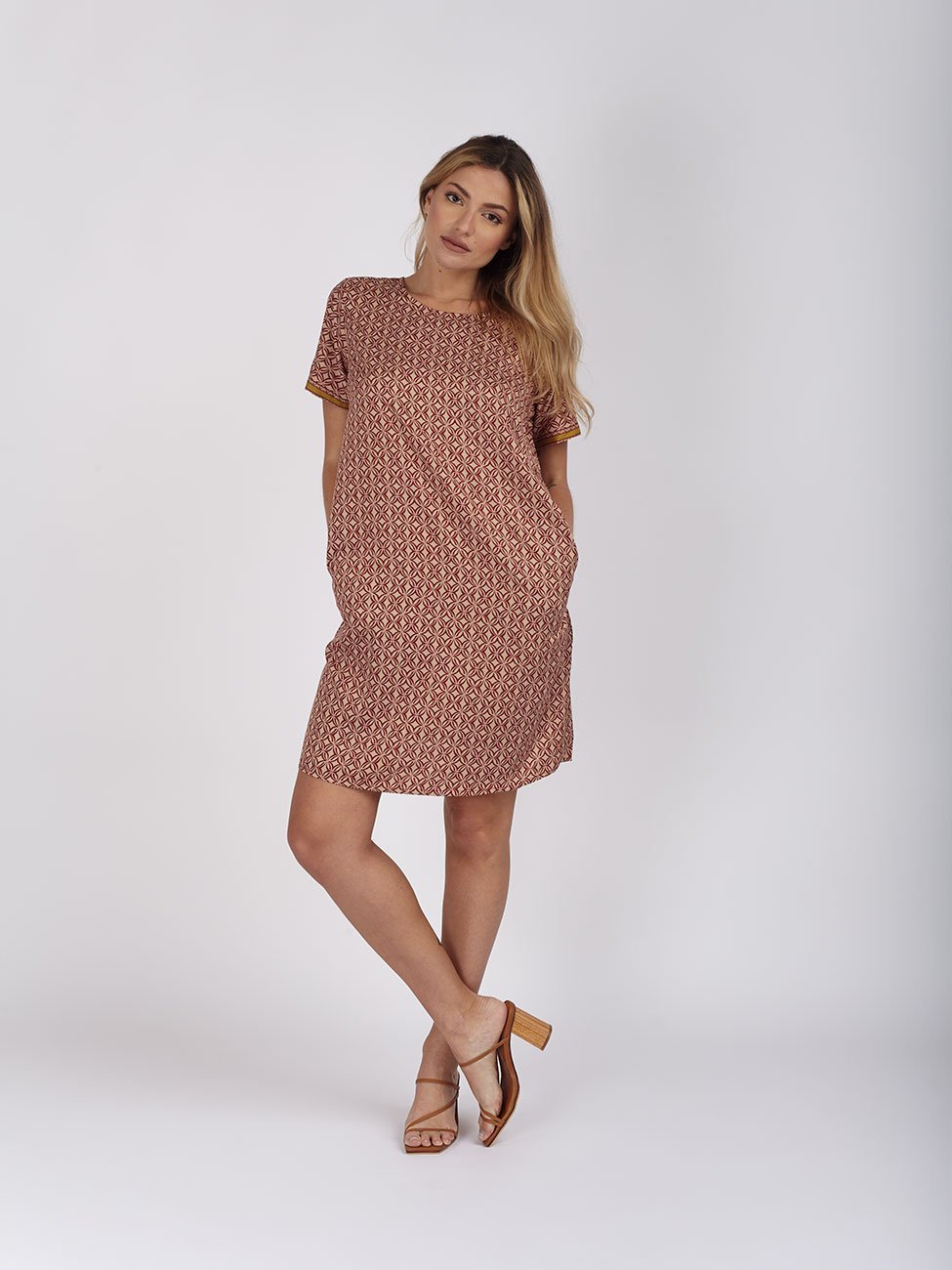 Vestito corto Seta Lilou - rosso - Bijondo