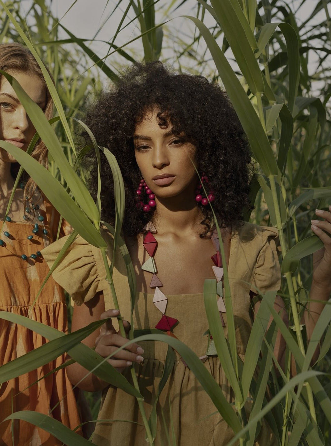 Vestito cotone mini Bharti - arancione - Bijondo