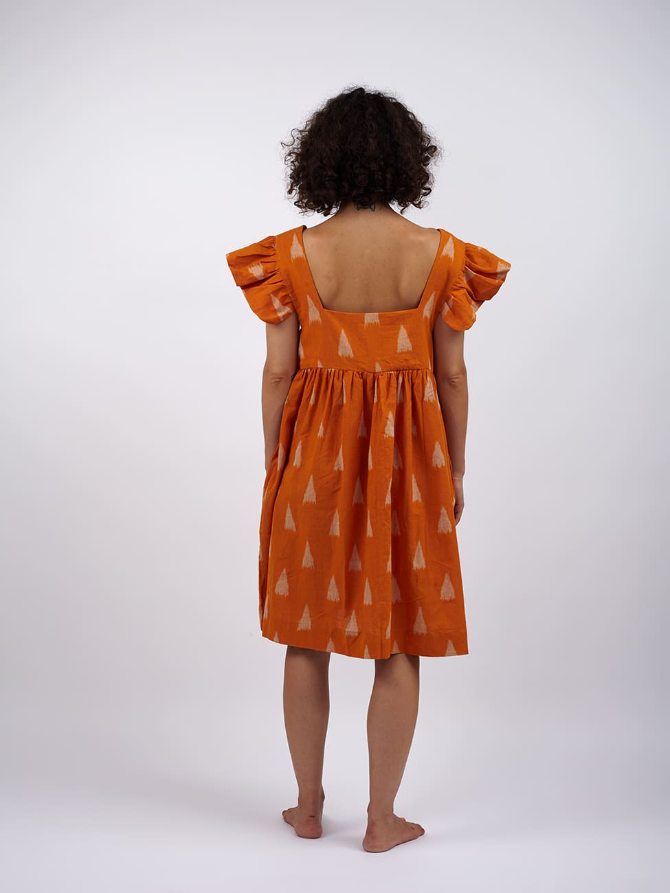 Vestito cotone mini Bharti - arancione - Bijondo