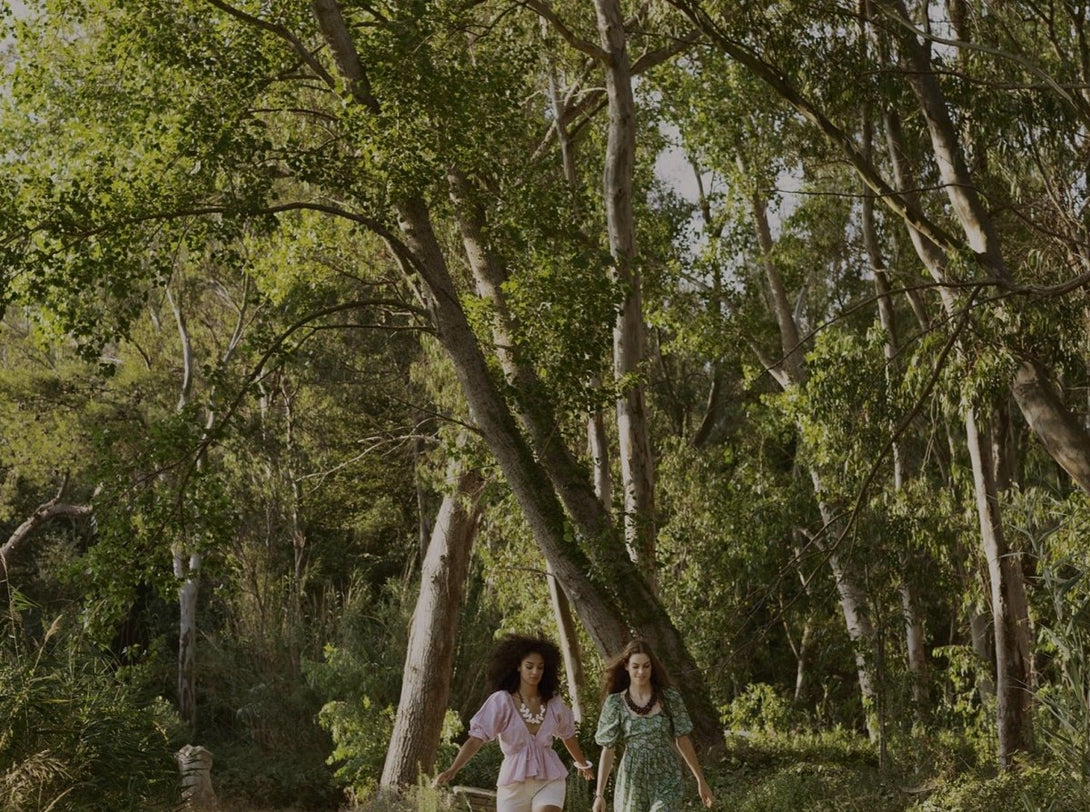 Vestito cotone mini block print Saraswati - XS-S - Bijondo