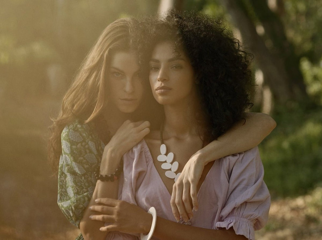 Vestito cotone mini block print Saraswati - XS-S - Bijondo