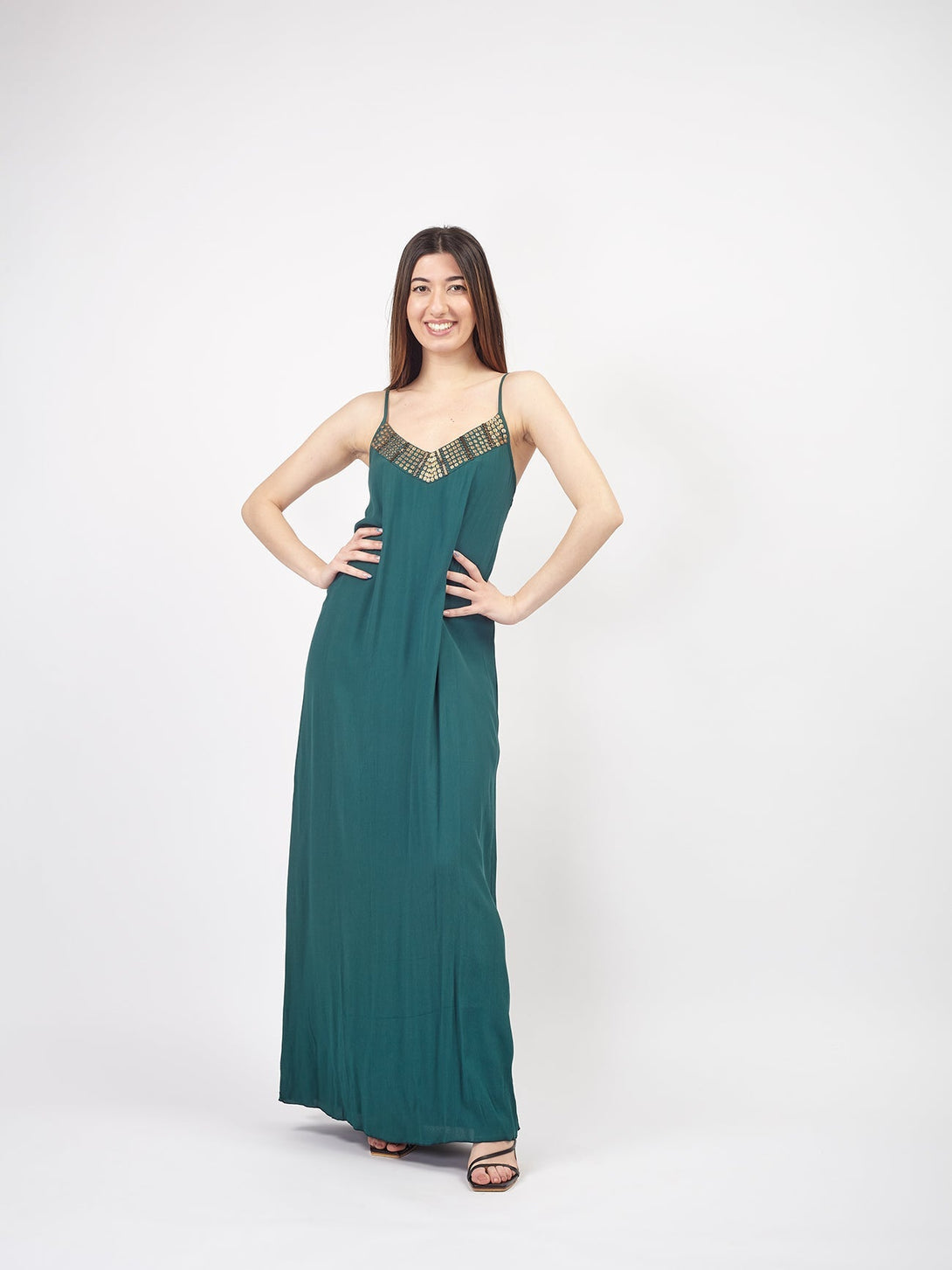 Vestito elegante Evelyn - verde - Bijondo
