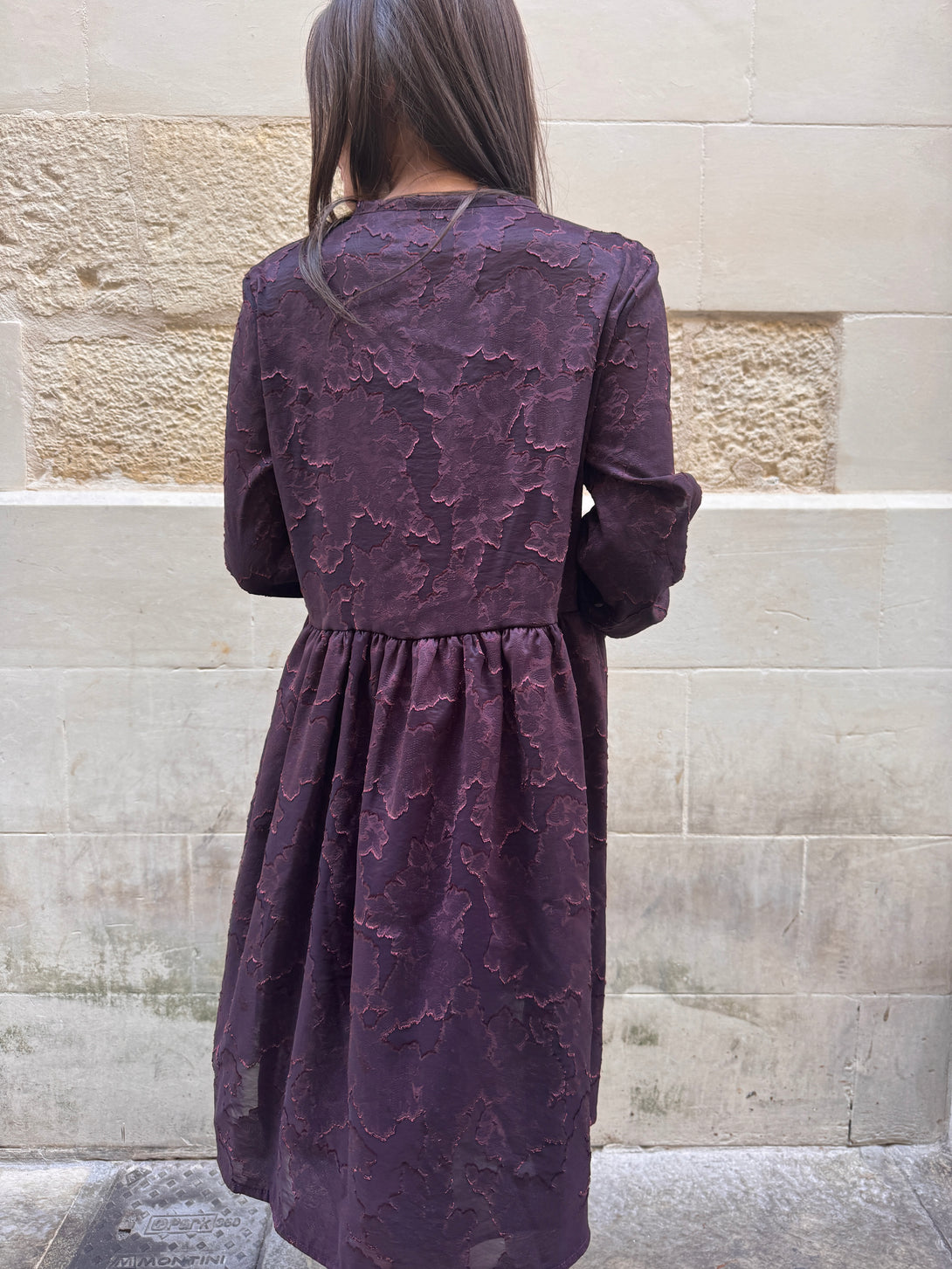 Vestito elegante corto devoré Aimee-vestito-Bijondo-Bijondo