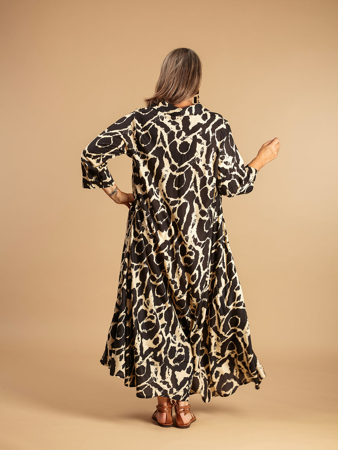 Vestito elegante, lungo, cotone Juliette-vestito-WhyY-Bijondo