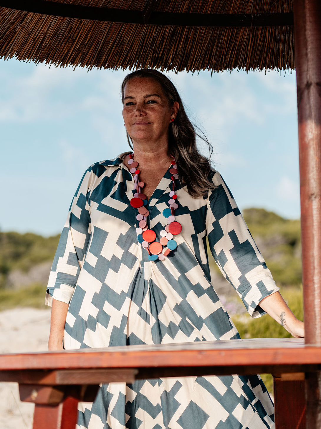 Vestito elegante, lungo, cotone Juliette-vestito-WhyY-Bijondo