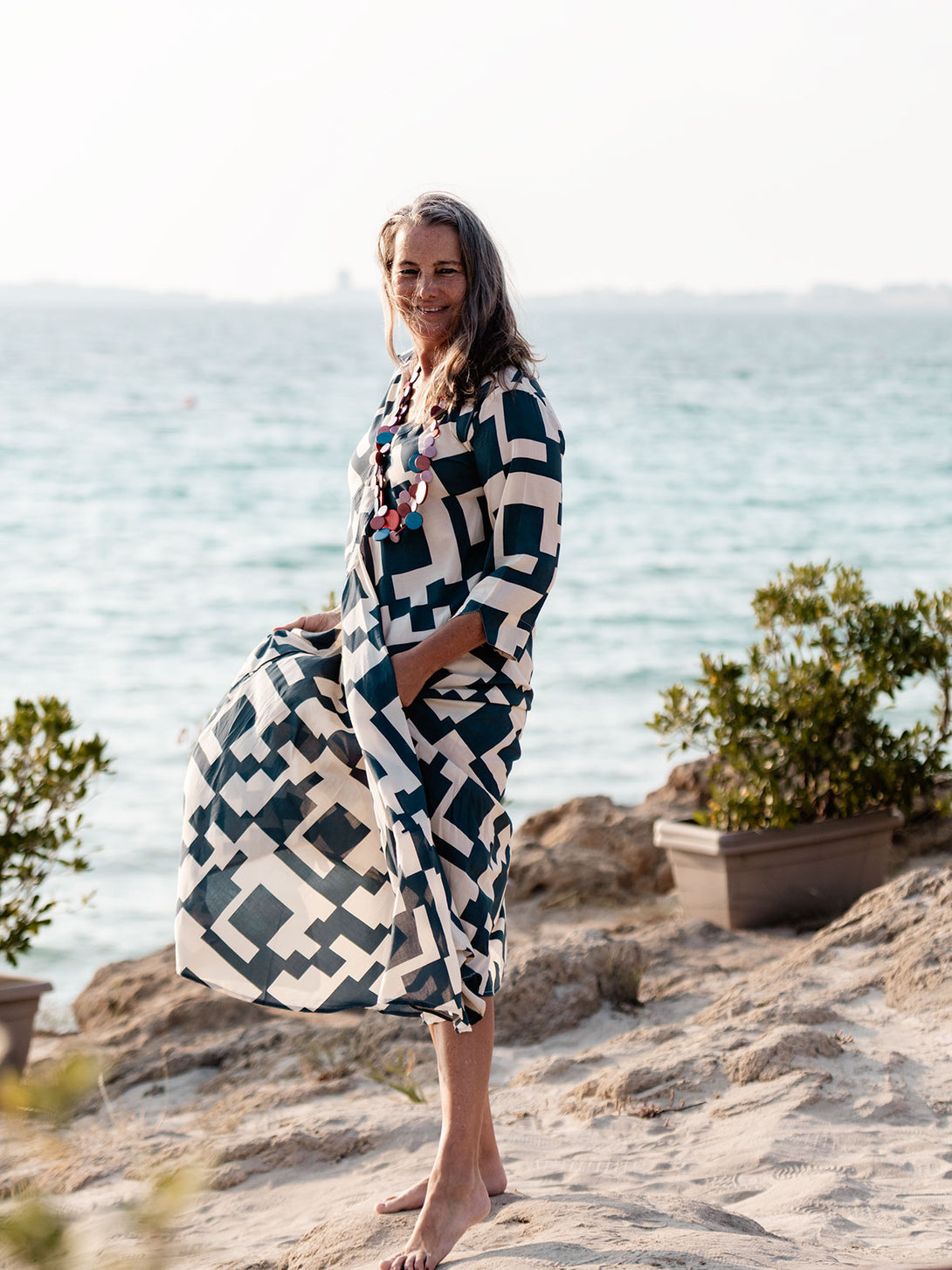 Vestito elegante, lungo, cotone Juliette-vestito-WhyY-Bijondo