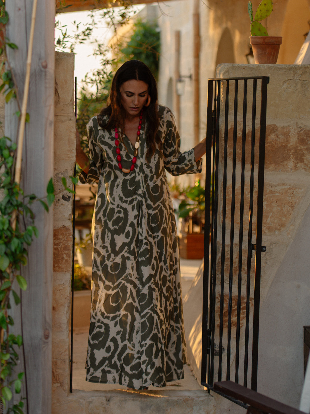 Vestito elegante, lungo, cotone Juliette-vestito-WhyY-Bijondo