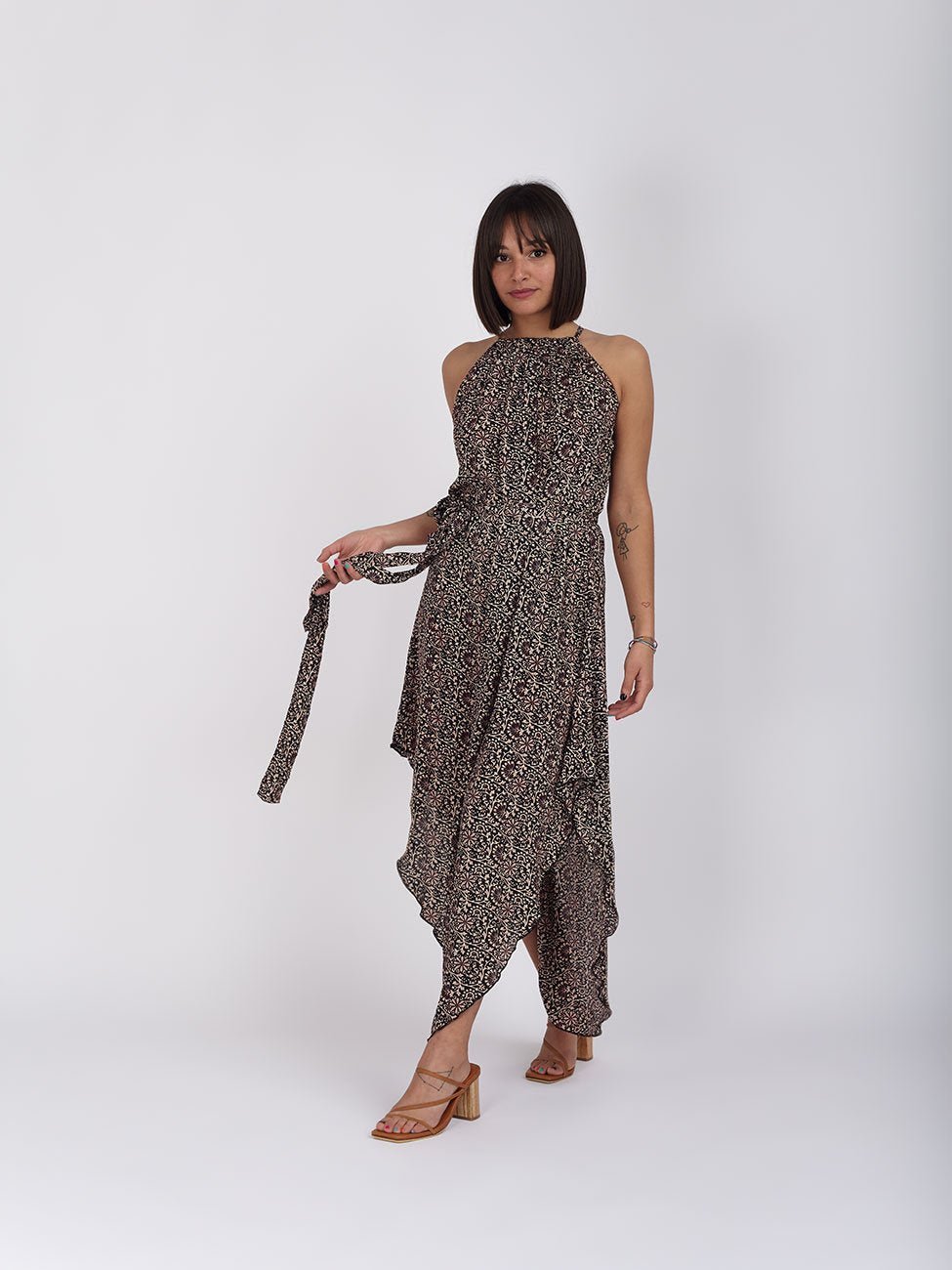 Vestito lungo Agata - nero - Bijondo