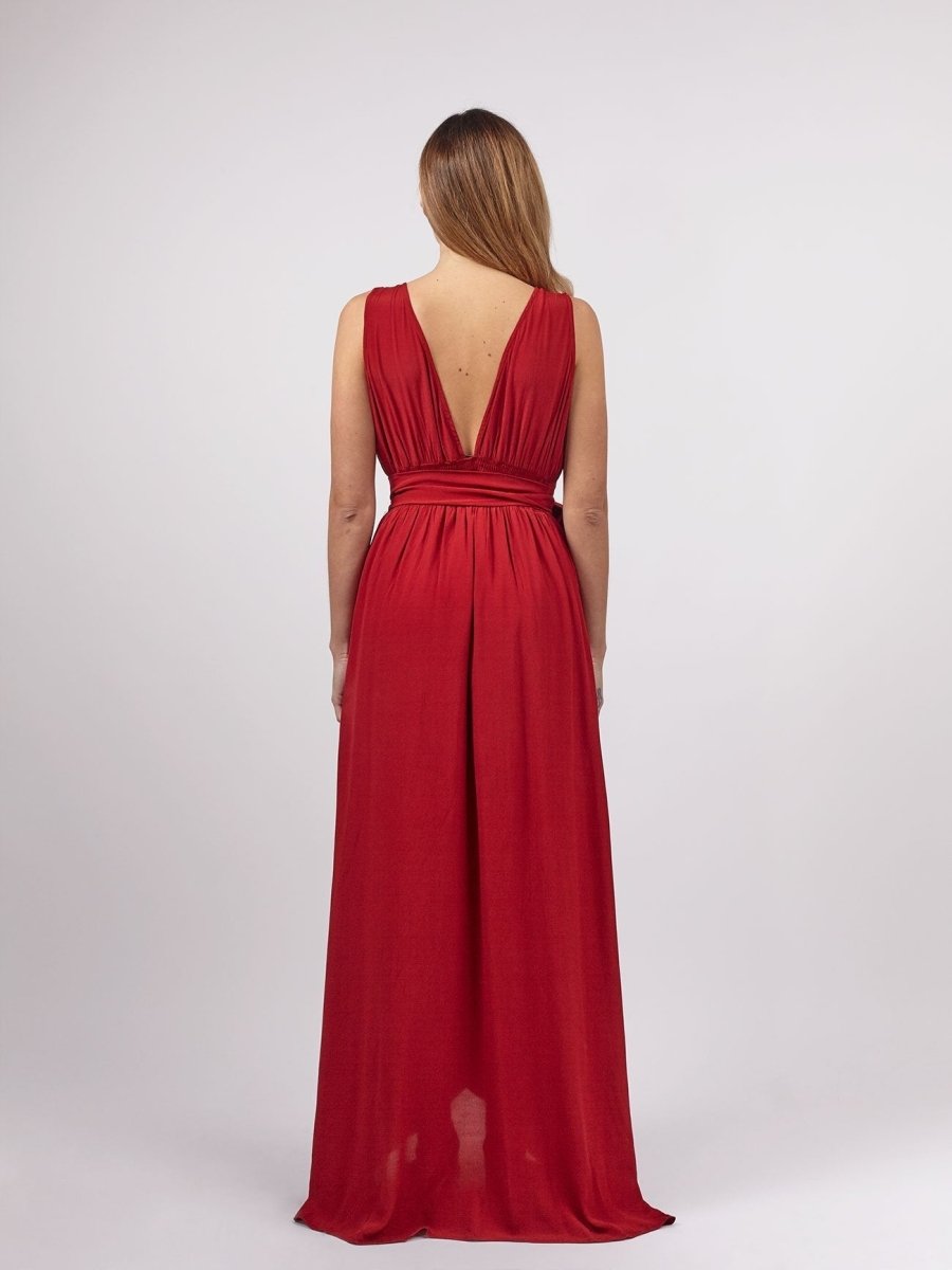 Vestito lungo Alessia - rosso - Bijondo