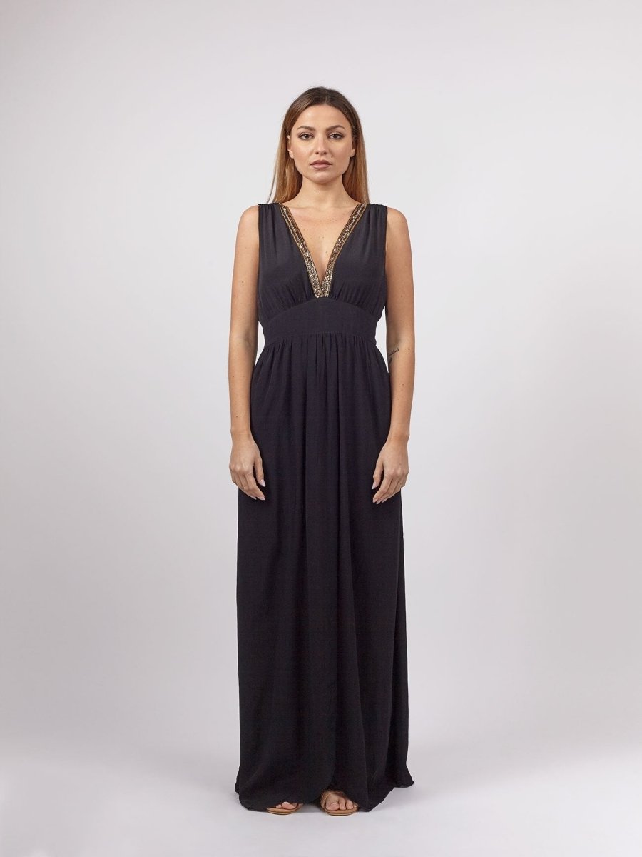 Vestito lungo Alessia - nero - Bijondo