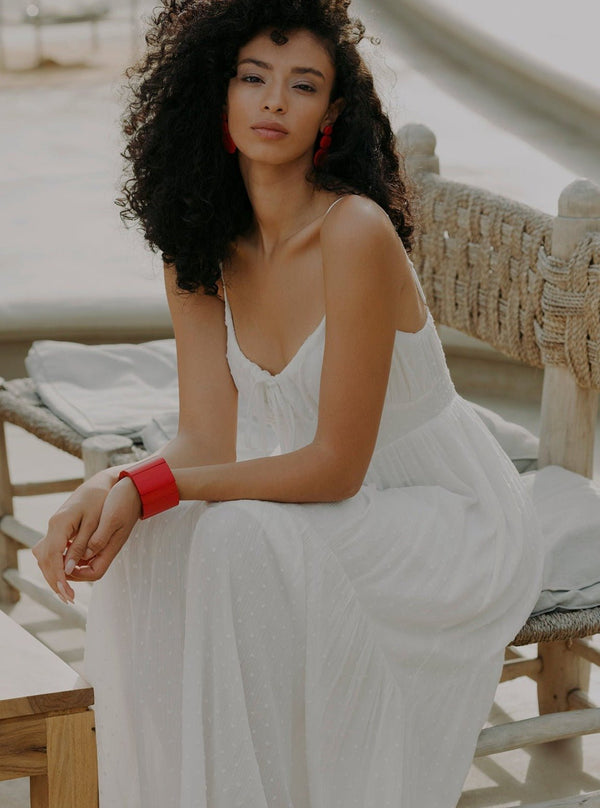 Vestito lungo Avery - bianco - Bijondo