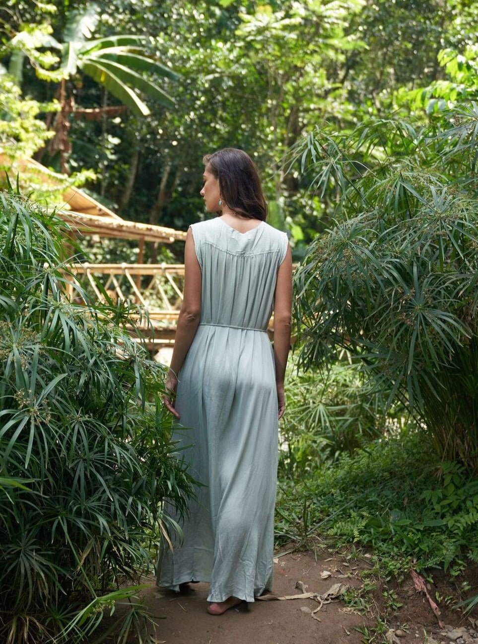 Vestito lungo Daphne - menta - Bijondo