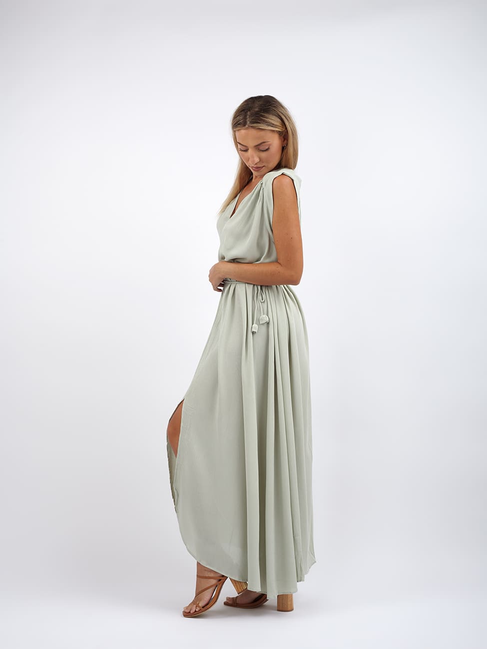 Vestito lungo Daphne - menta - Bijondo