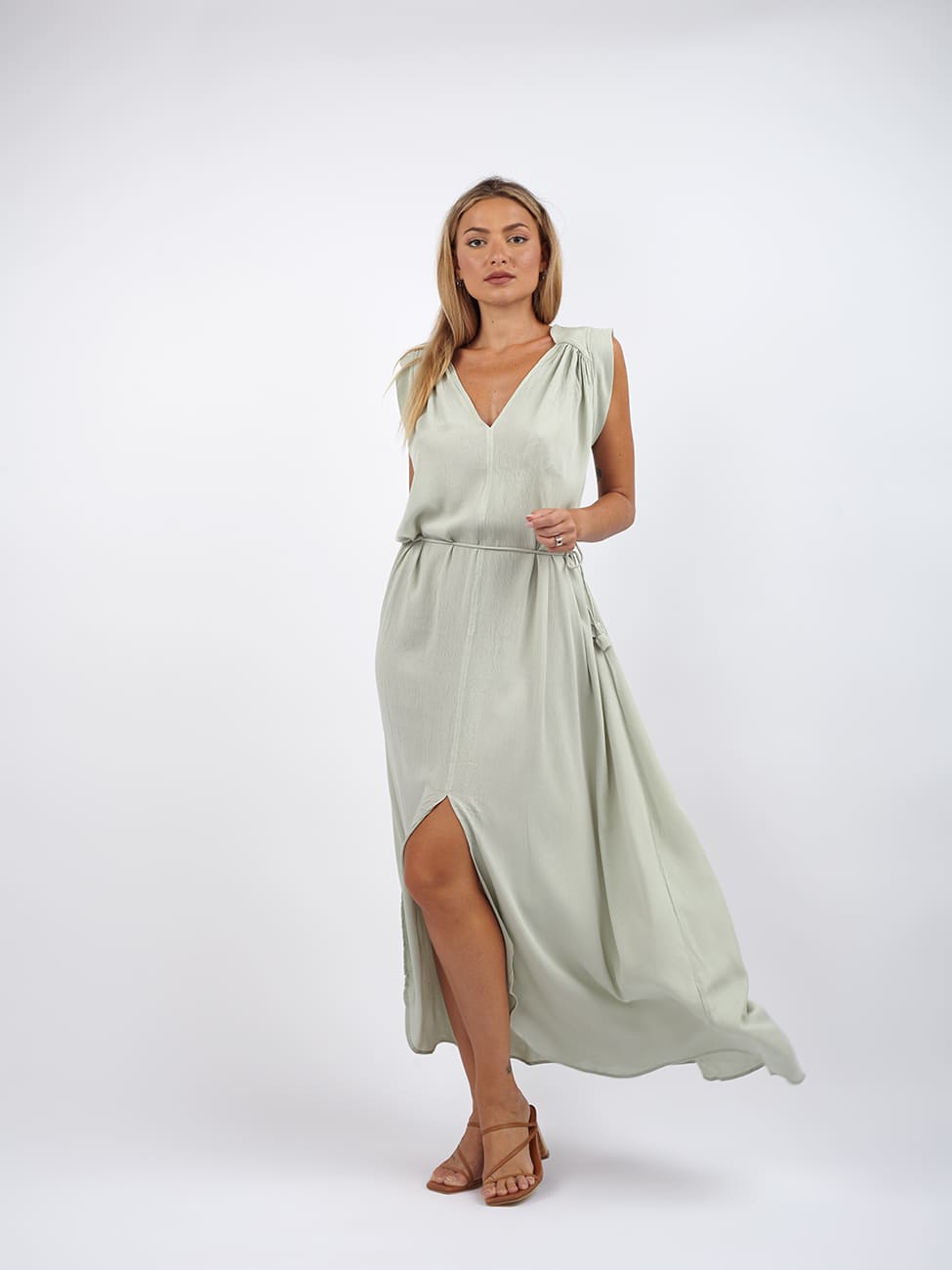 Vestito lungo Daphne - menta - Bijondo