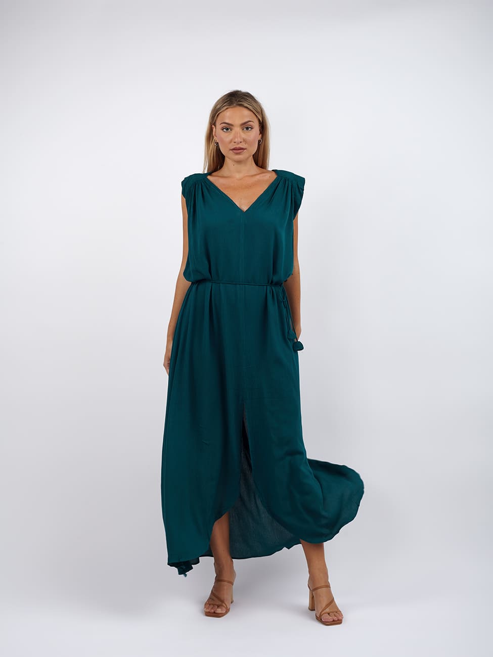 Vestito lungo Daphne - petrolio - Bijondo