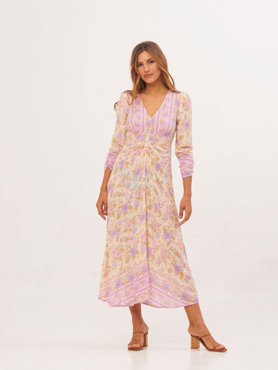 Vestito lungo Elodie - beige - Bijondo