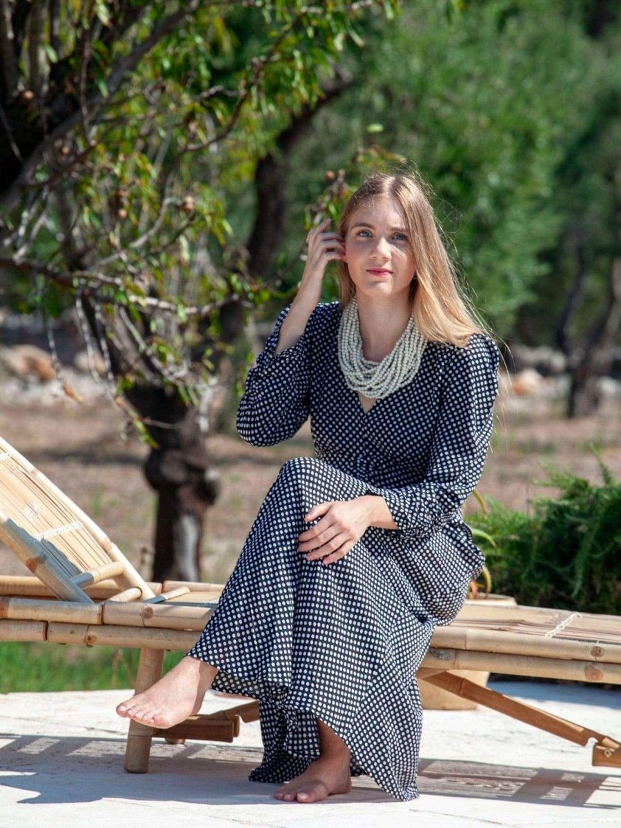 Vestito lungo Elodie - ruggine - Bijondo