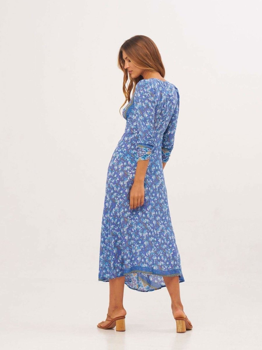 Vestito lungo Elodie - celeste - Bijondo