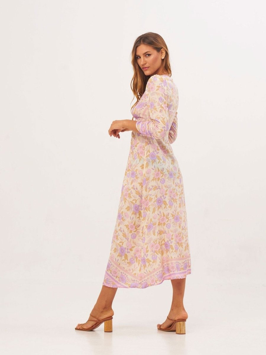 Vestito lungo Elodie - marrone - Bijondo