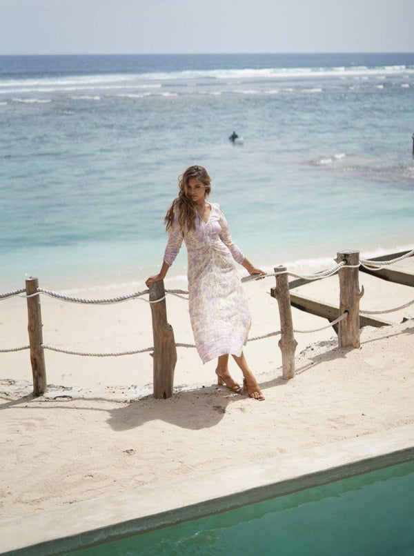 Vestito lungo Elodie - beige - Bijondo