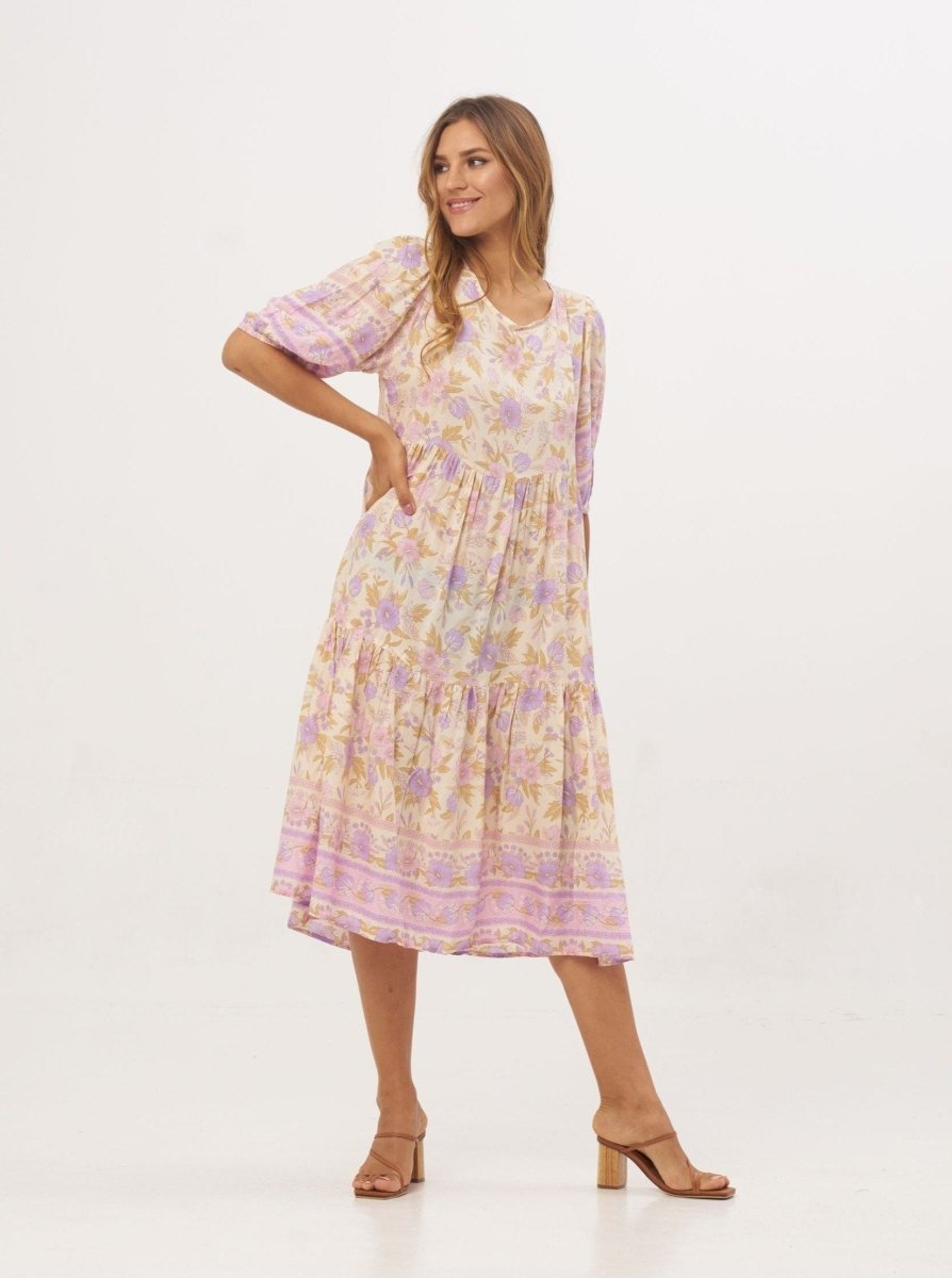 Vestito lungo Emilia - beige - Bijondo