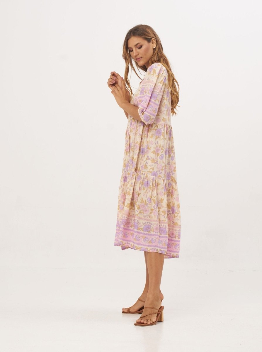 Vestito lungo Emilia - beige - Bijondo