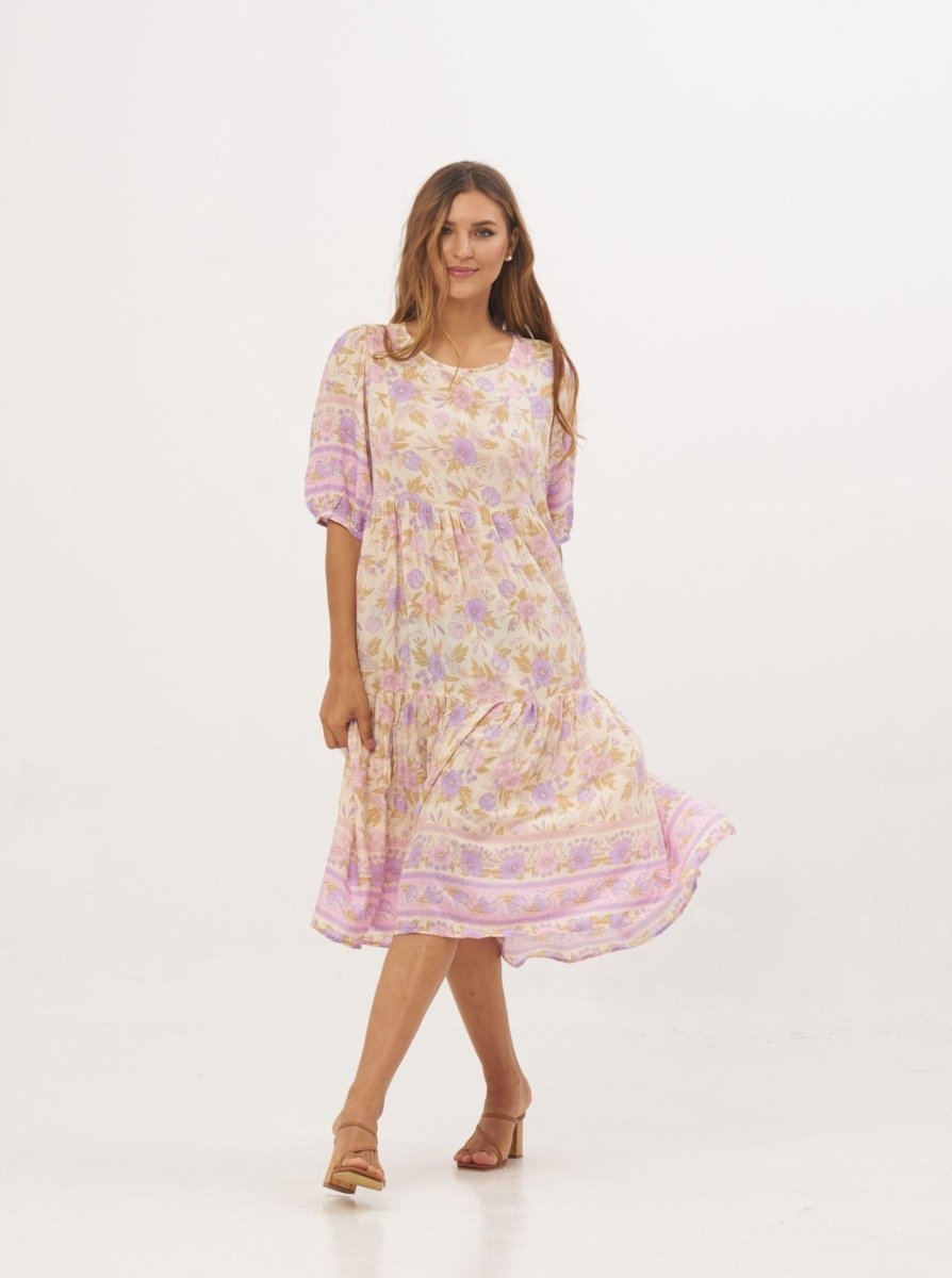 Vestito lungo Emilia - beige - Bijondo