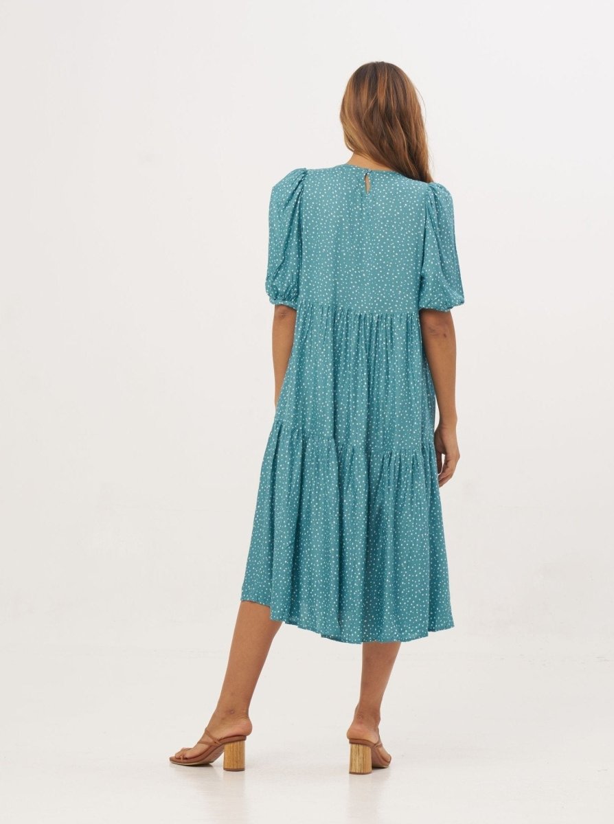 Vestito lungo Emilia - celeste - Bijondo