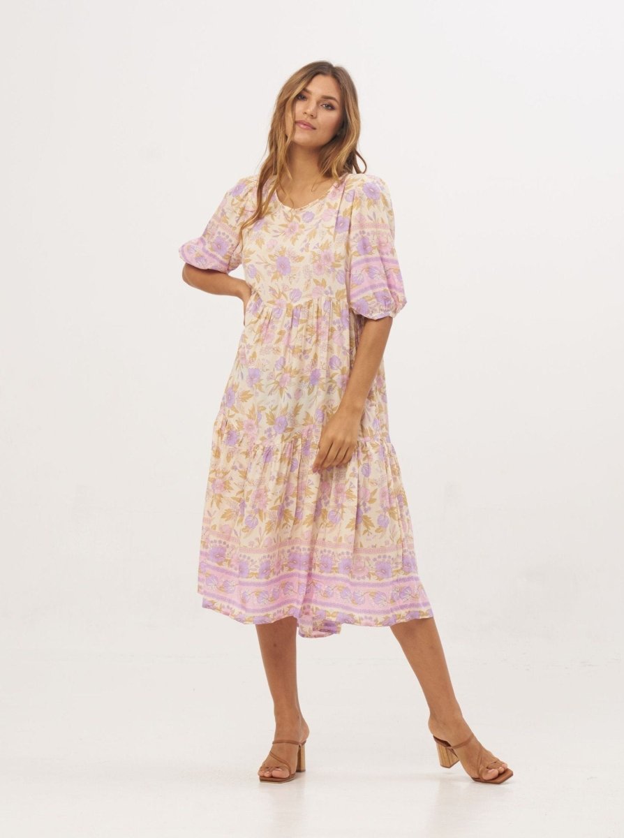 Vestito lungo Emilia - beige - Bijondo