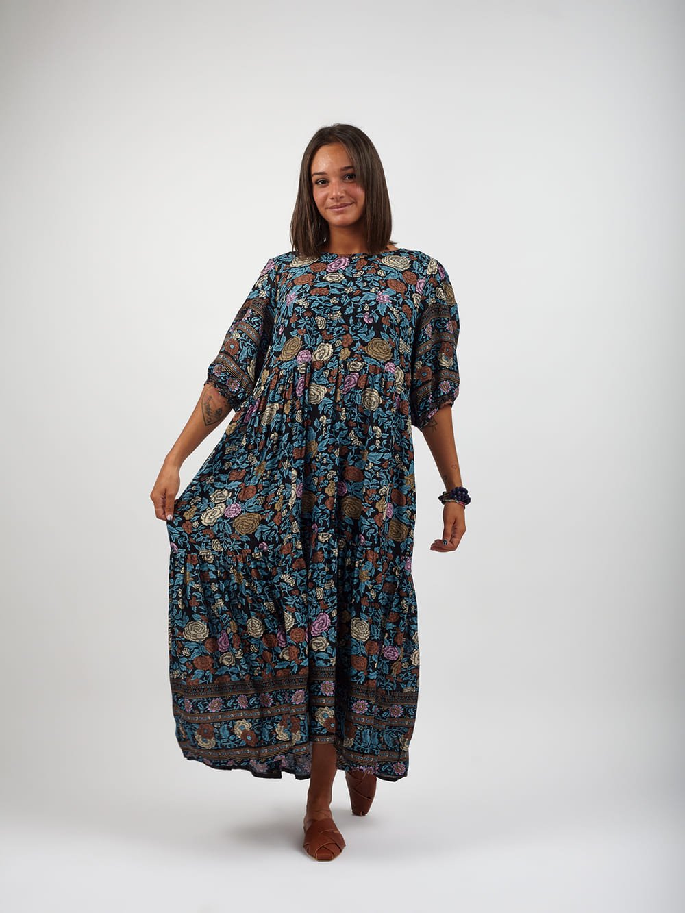 Vestito lungo Emilia - floreale - Bijondo