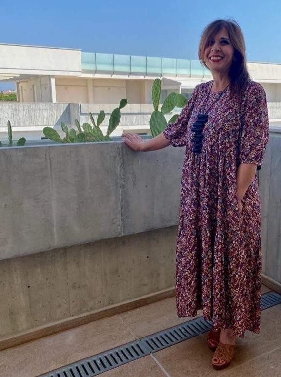 Vestito lungo Emilia - marrone - Bijondo