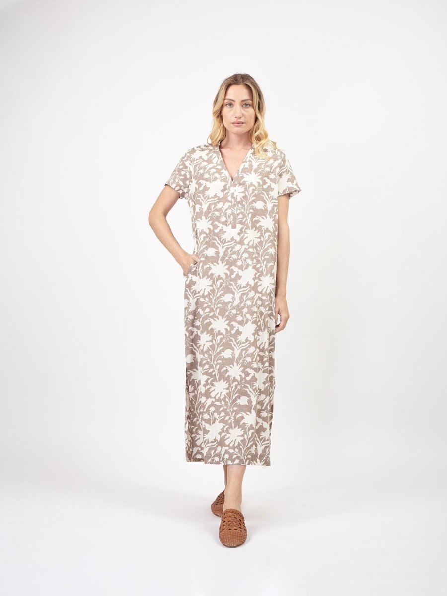 Vestito lungo Everly cotone - grigio - Bijondo