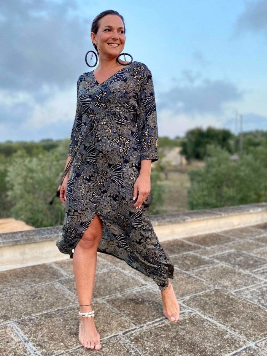 Vestito lungo Federica - nero - Bijondo