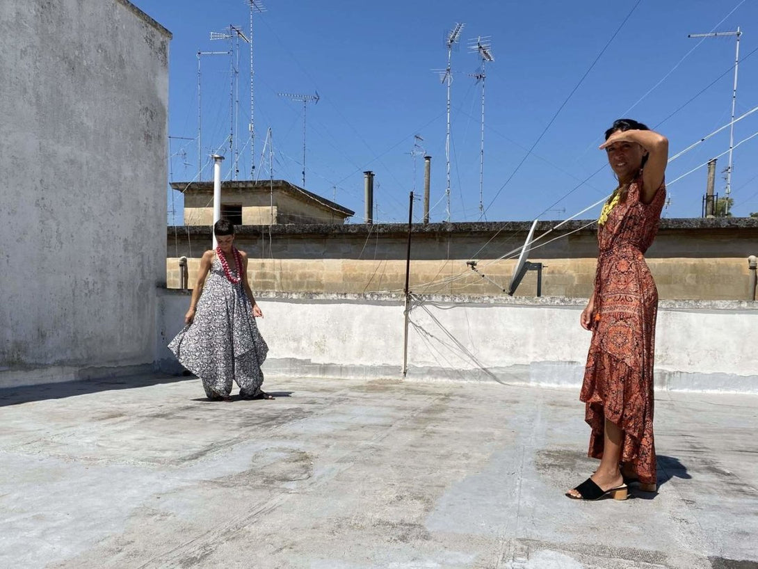 Vestito lungo Francesca - giallo - Bijondo