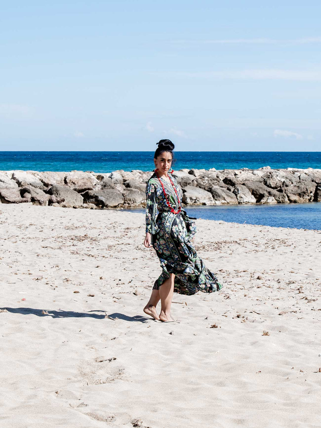 Vestito lungo Kimono seta Carmen-Vestito-WhyY-Bijondo