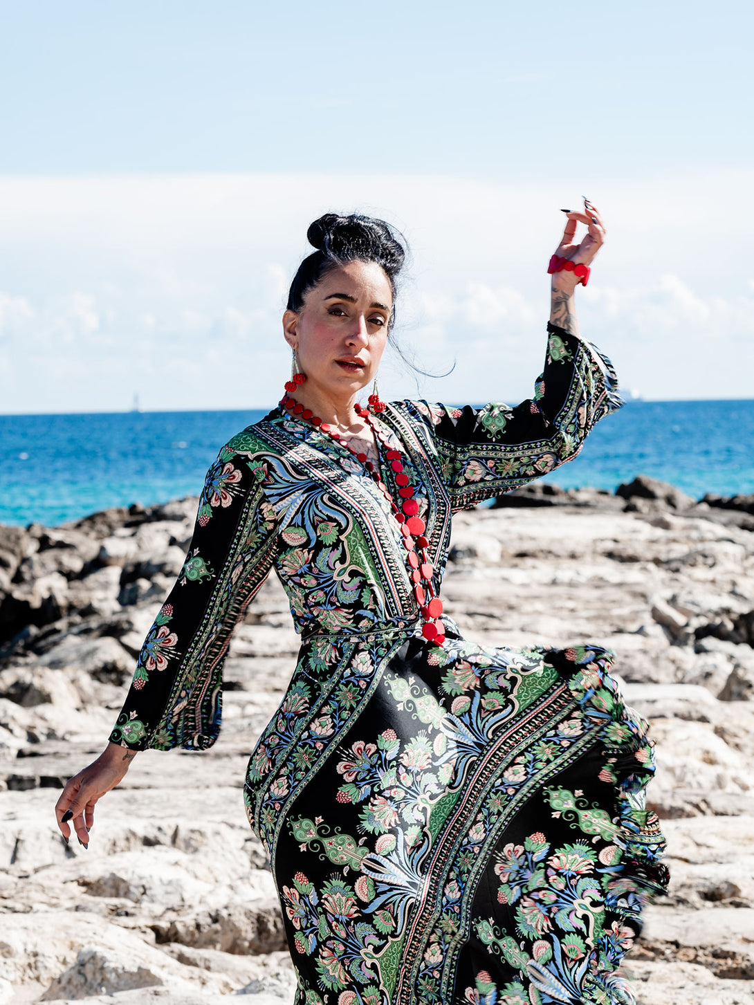 Vestito lungo Kimono seta Carmen-Vestito-WhyY-Bijondo