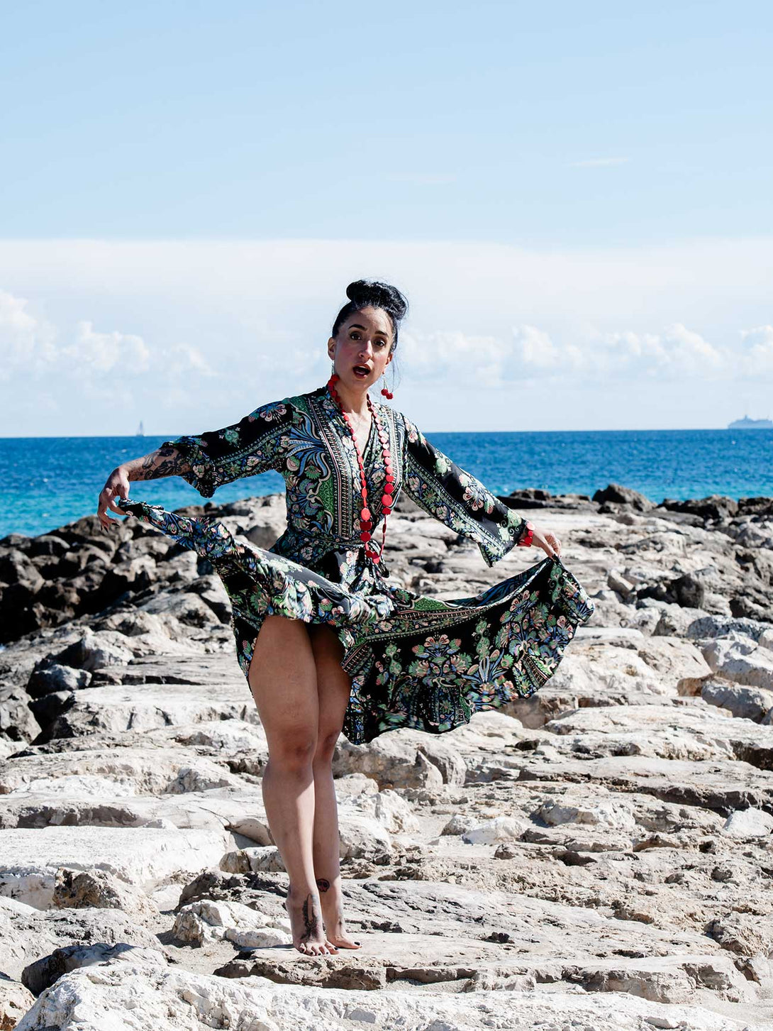 Vestito lungo Kimono seta Carmen-Vestito-WhyY-Bijondo