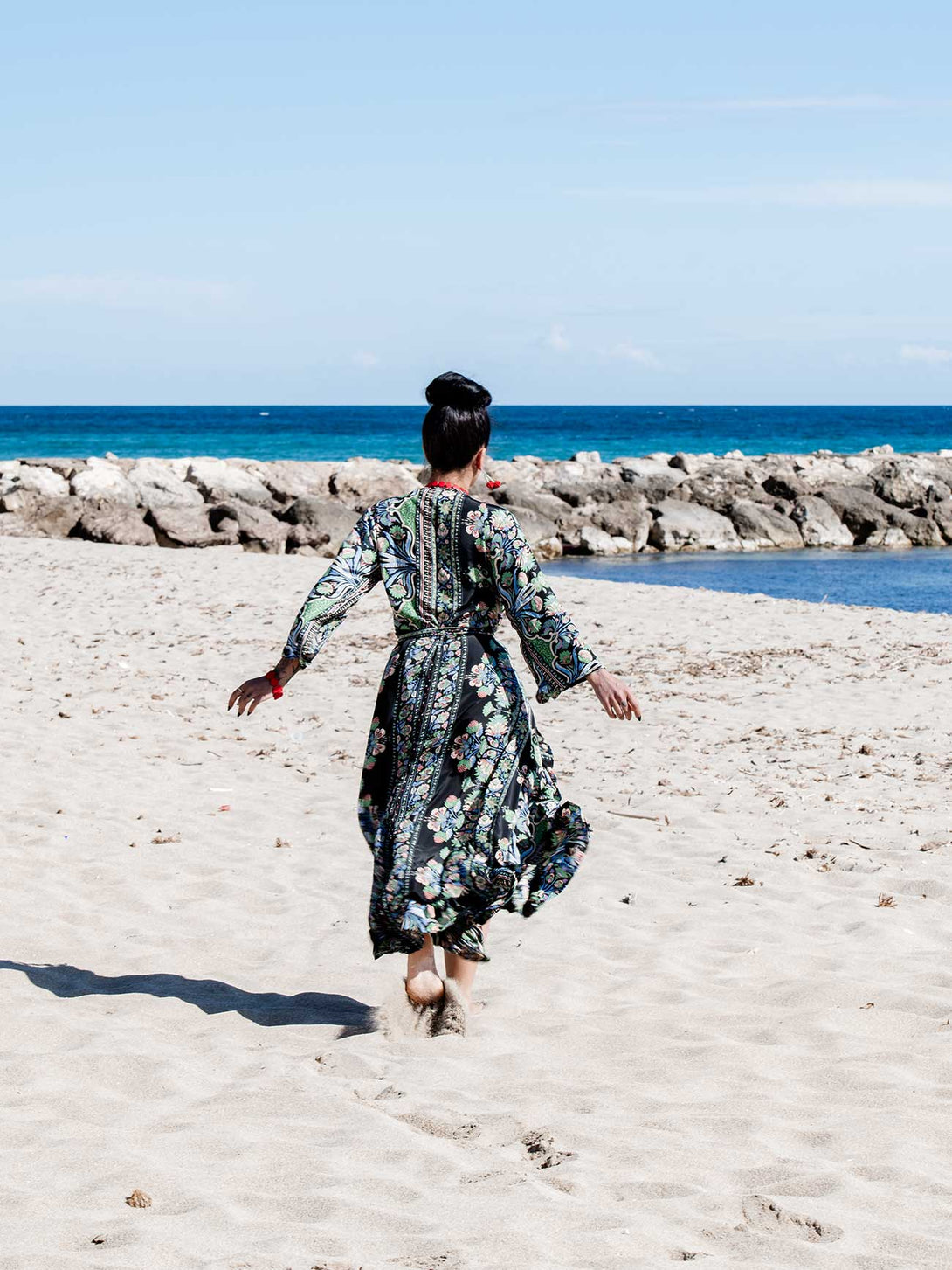 Vestito lungo Kimono seta Carmen-Vestito-WhyY-Bijondo