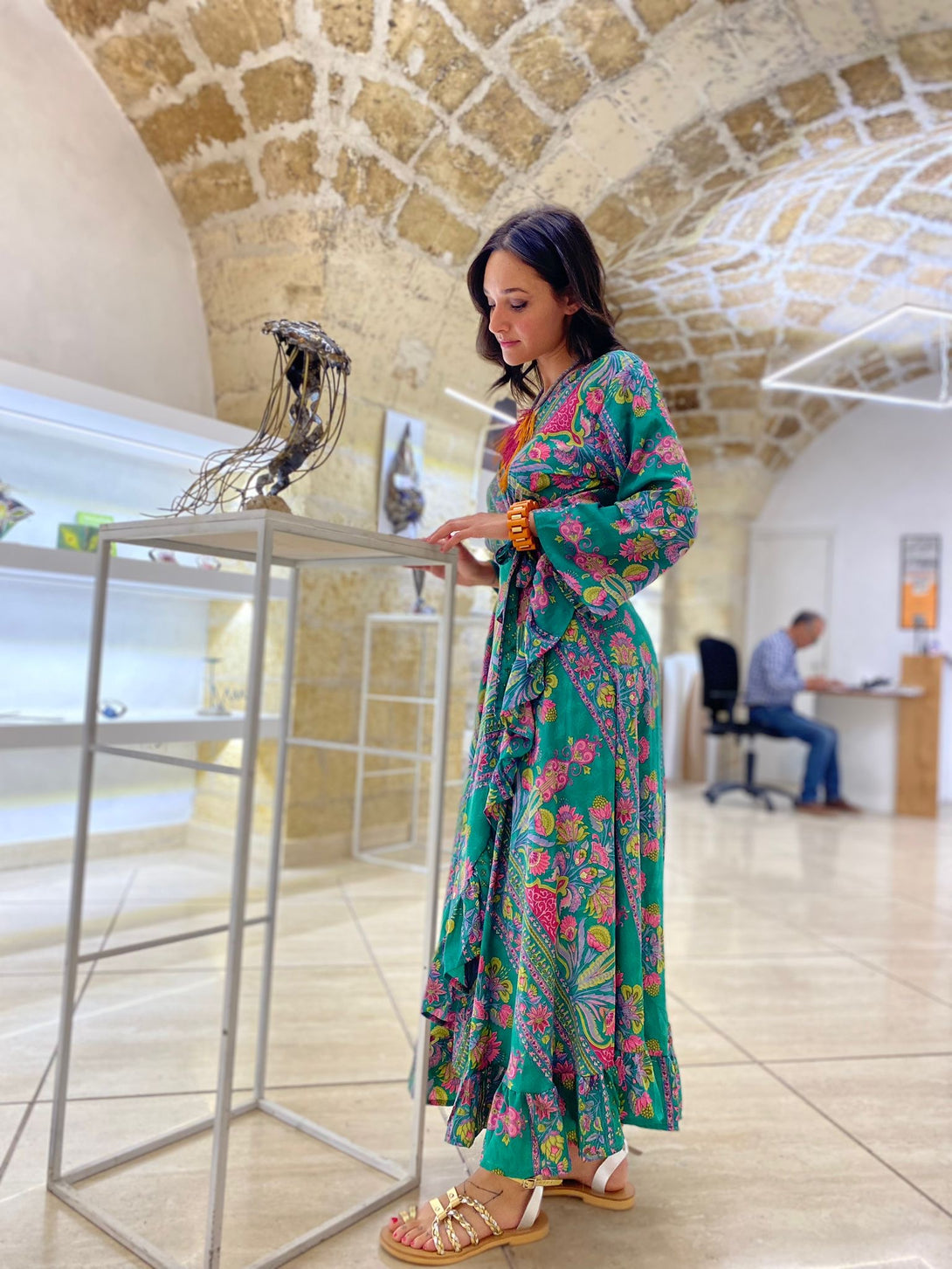 Vestito lungo Kimono seta Carmen-Vestito-WhyY-Bijondo