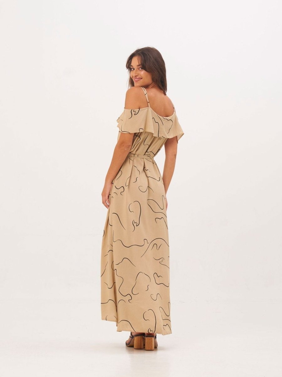 Vestito lungo Ludovica - sabbia - Bijondo