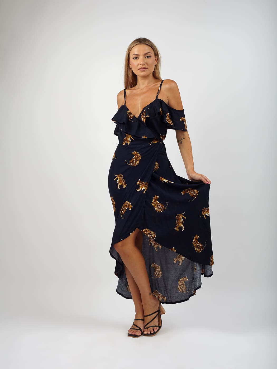 Vestito lungo Ludovica - blu - Bijondo