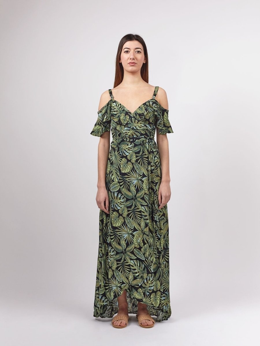 Vestito lungo Ludovica - verde - Bijondo