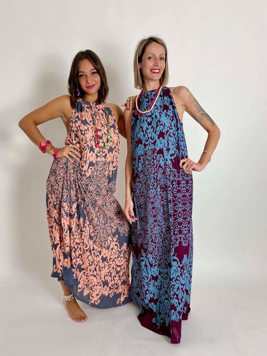 Vestito lungo Mariana - bordeaux - Bijondo