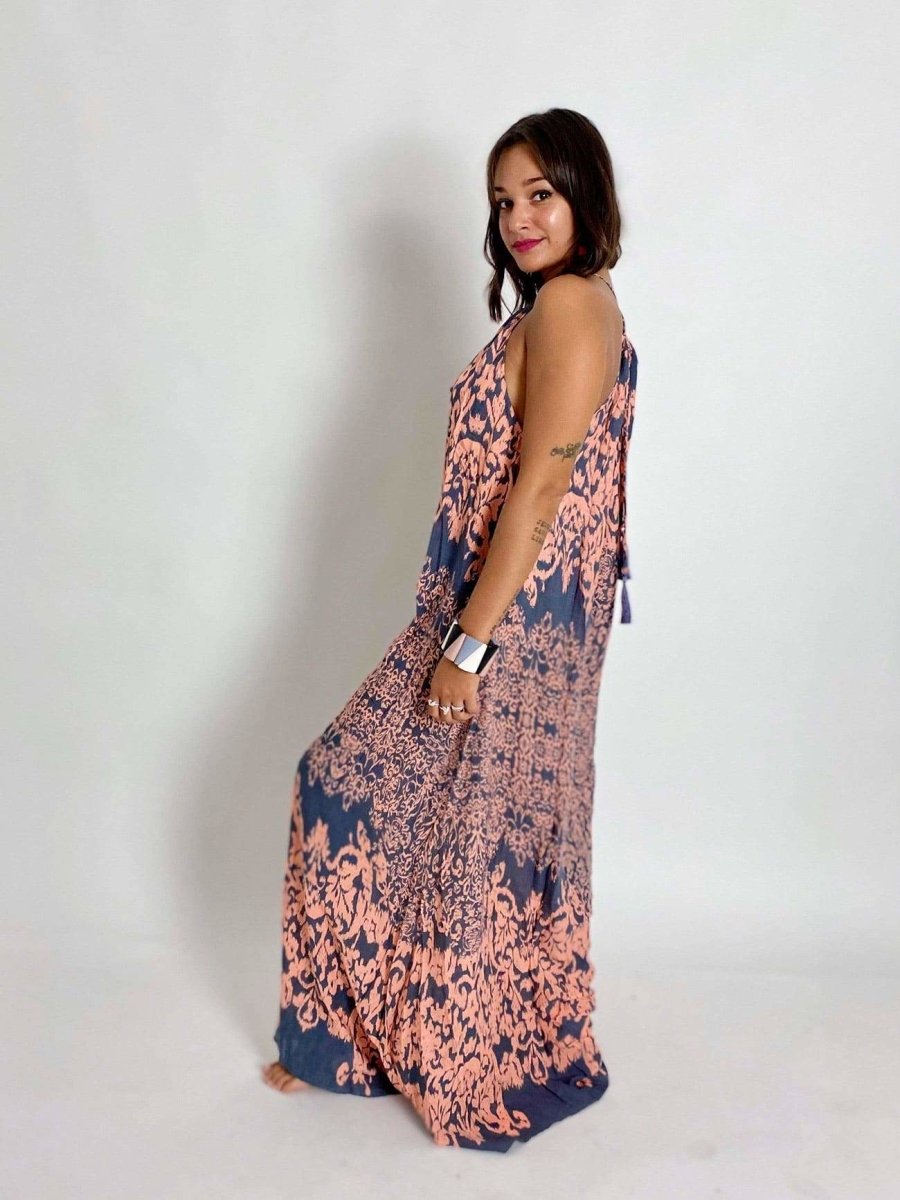 Vestito lungo Mariana - bordeaux - Bijondo