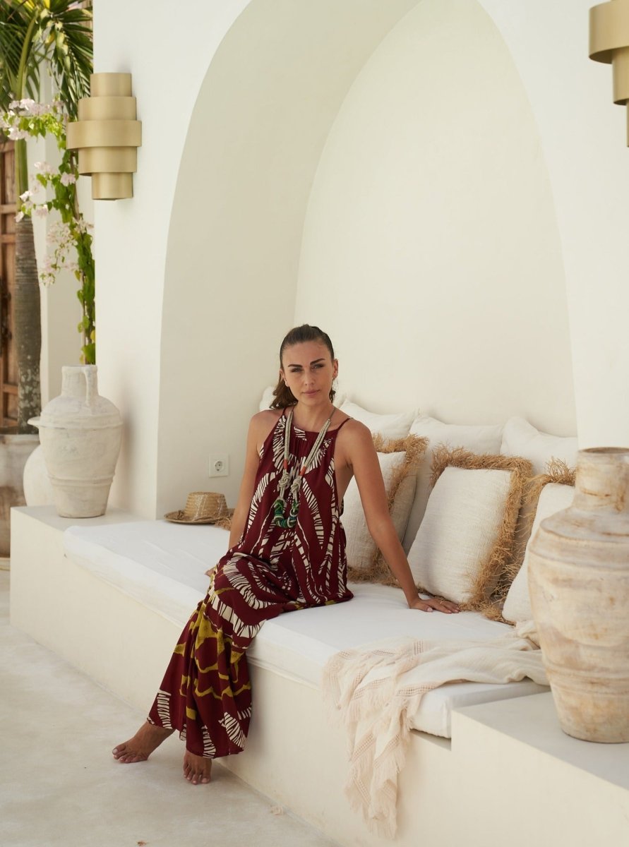 Vestito lungo Mariana - rosa - Bijondo