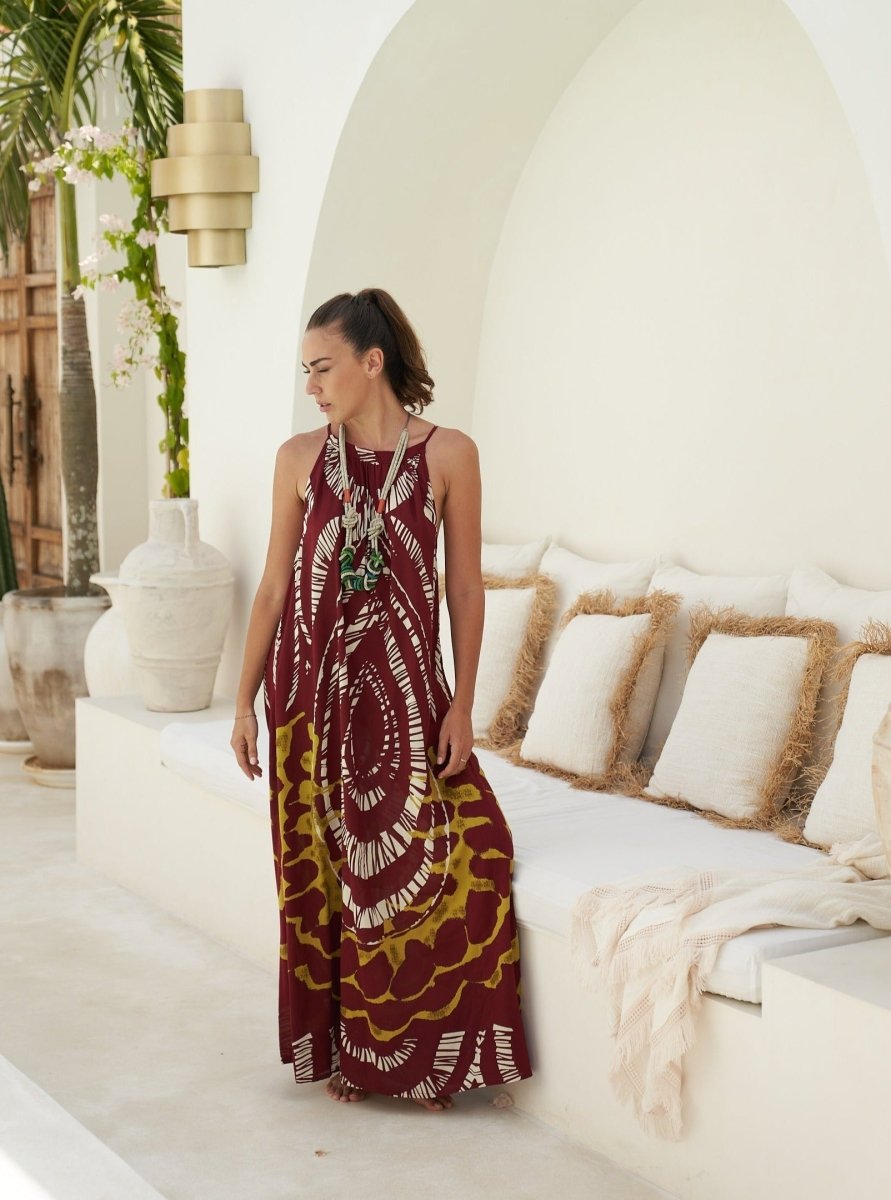 Vestito lungo Mariana - rosa - Bijondo