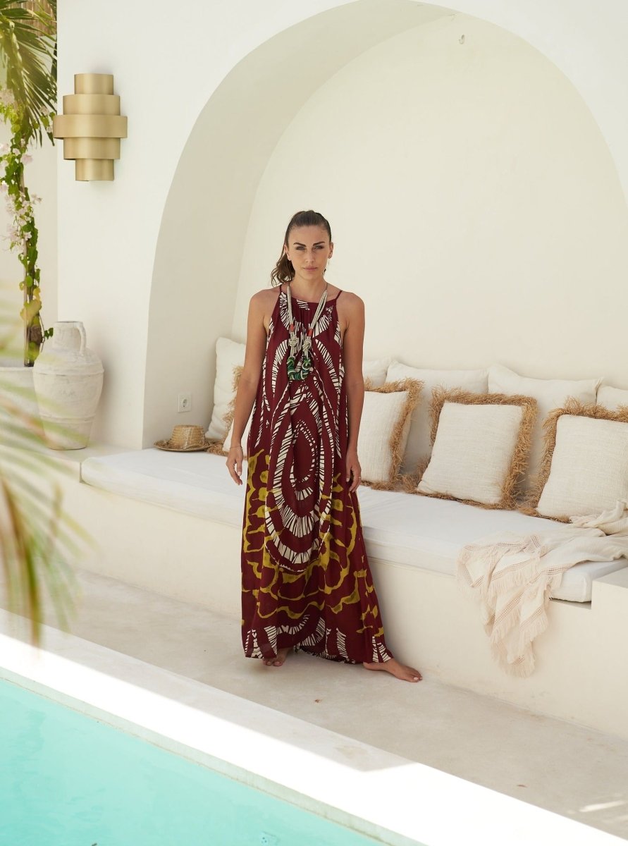 Vestito lungo Mariana - rosa - Bijondo