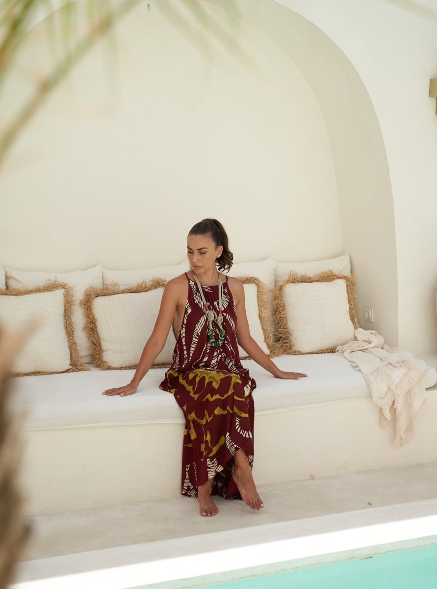 Vestito lungo Mariana - rosa - Bijondo