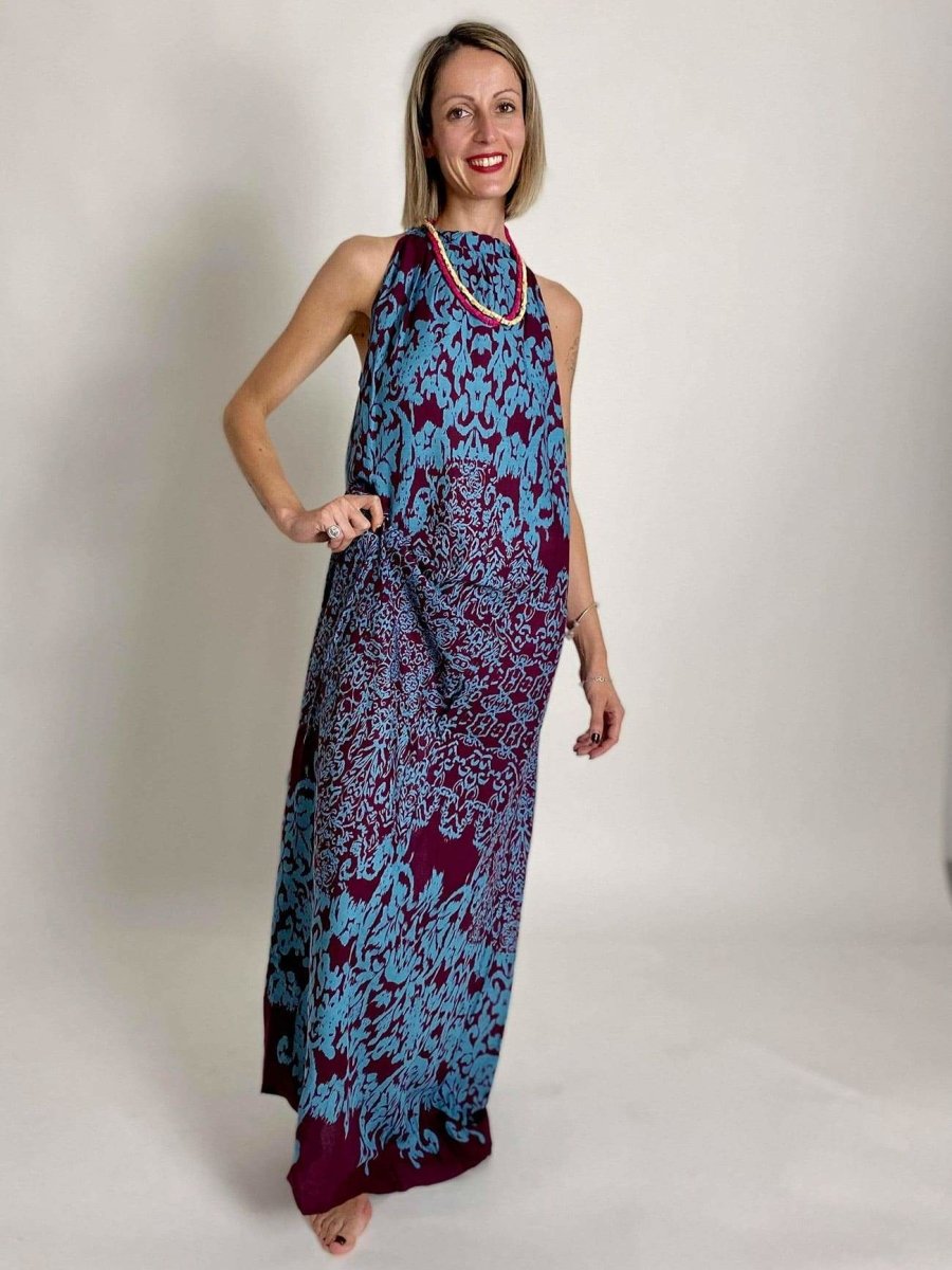 Vestito lungo Mariana - bordeaux - Bijondo